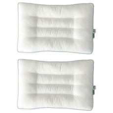 Modern House Swell 防蟎抗敏飯店級類羽絨低款頸椎枕, 2個, 白色