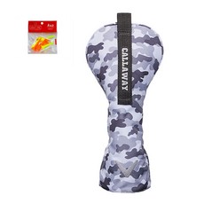 Callaway 迷彩高爾夫球桿套+高爾夫球座, 白色(頭套)