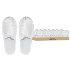 Tamsaa 拋棄式拖鞋, 白色, 20個
