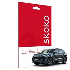Skoko 奧迪 The New Q6 e-tron 防指紋低反光全覆蓋導航螢幕保護貼組, 單一商品