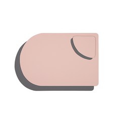 제이큐리빙 테이블 매트 2p + 코스터 2p 세트, 핑크, 그레이, 매트(44 x 30 cm), 코스터(12.5 x 10 cm), 1개