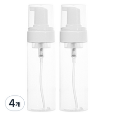 仙洞商社 泡泡泡沫空瓶 200ml, 4個, 白色