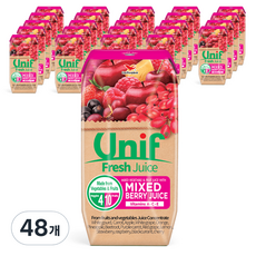 유니프 믹스 베리 주스, 200ml, 48개