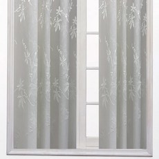 J&N 花簇德國進口窗紗傳統簾, 白色