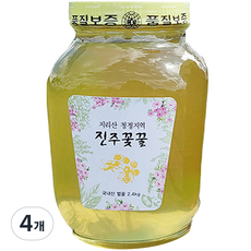 진주꽃꿀 지리산 국내산 사양아카시아꿀, 4개, 2.4kg