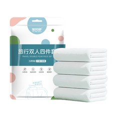 加貝舒 一次性拋棄式床單被套枕套4件組, 雙人, 純色款, 床單 + 被套 + 枕套 2個