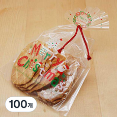 聖誕節字樣 OPP 特大 透明 包裝袋, 100個