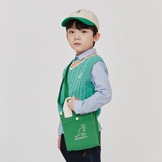 KANGOL KIDS 兒童V領麻花棉質背心 PA 0001