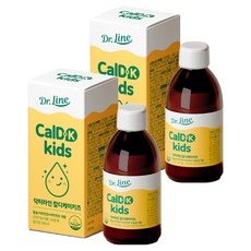 Dr.Line Cal-D-K Kids 美味草莓口味鈣質維他命K2, 250ml, 2個