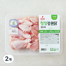마니커 무항생제 인증 청정강원닭 절단육 (냉장), 2개, 1.2kg