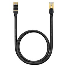 Baseus 倍思 捷速 七類RJ45萬兆網路線 圓線, 黑色, 1條, 8m