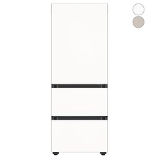 [색상선택형] 삼성전자 BESPOKE 김치플러스 313L 3도어 냉장고 키친핏 방문설치, 에센셜화이트 + 에센셜화이트, RQ33DB74D2AP