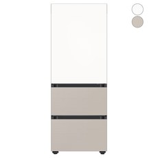 [색상선택형] 삼성전자 BESPOKE 김치플러스 313L 3도어 냉장고 키친핏 방문설치, 에센셜화이트 + 에센셜베이지, RQ33DB74D2AP