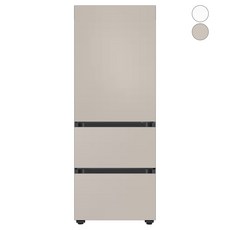 [색상선택형] 삼성전자 BESPOKE 김치플러스 313L 3도어 냉장고 키친핏 방문설치, 에센셜베이지 + 에센셜베이지, RQ33DB74D2AP