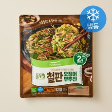 풀무원 철판 오징어부추전 (냉동), 300g, 1개