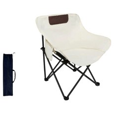 前程似錦 基本款野餐露營用折疊便攜椅, 白色, 1個