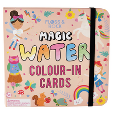 FLOSS & ROCK 10張可重複使用魔法水畫卡和1支魔法水筆, 彩虹仙子, 1組
