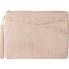 FILA GOLF 格子紋手拿包, 象牙白, 1個