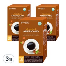 gomgom 美式即溶咖啡 榛果口味, 1g, 100入, 3盒