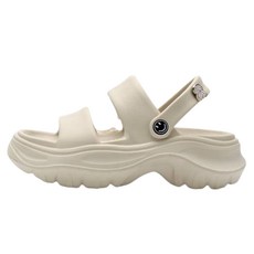 U.SEVEN 女款舒適EVA增高涼鞋 DM Lina, 250, 米色