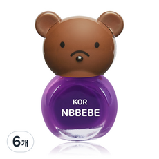 엔비베베 아동용 매니큐어, 비비드퍼플, 6개