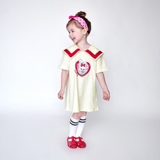 MARI N MORI 女童透氣兔子俱樂部水手連身裙