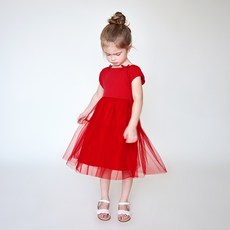 MARI N MORI 女童小蝴蝶結紗裙洋裝