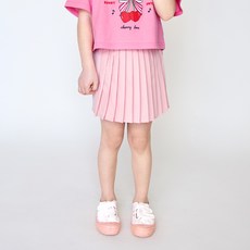 MARI N MORI 女童涼感透氣運動風百褶圍裹裙