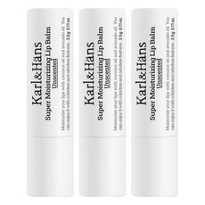 칼앤한스 슈퍼모이스처라이징 립밤 언센티드, 무향, 3.5g, 3개