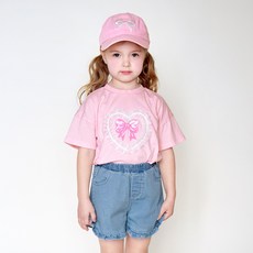 MARI N MORI 女童透氣可愛蕾絲短版T恤