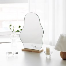 Leah M 波浪造型裝飾鏡, 自然風