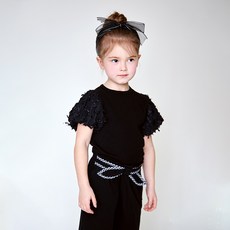 MARI N MORI 女童雪紡泡泡袖T恤