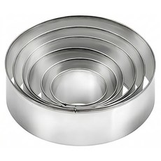 tescoma 大小餅乾切模 烘焙點心 70g 6個, 圓圈 銀色, 1組