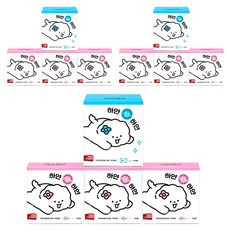 하얀하얀 유기농 순면 생리대 대형 + 중형 3p 세트, 3세트