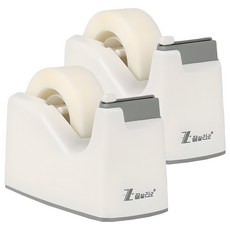 잘잘리오 어린이 테이프 디스펜서 자동 안전 커터기 레인보우 미니, 화이트, 2개