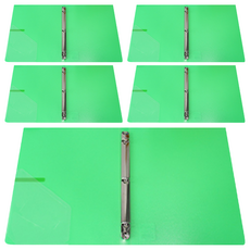 ECO Chungwoon O型活頁夾 3孔 A4 2cm, 綠色, 5本