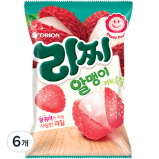 오리온 리찌 알맹이 젤리, 67g, 6개