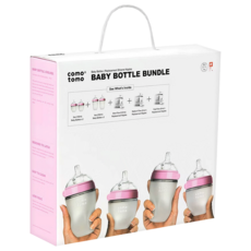 como tomo 奶瓶禮盒 150ml x 2 + 250ml x 2, 粉色, 800ml, 1盒