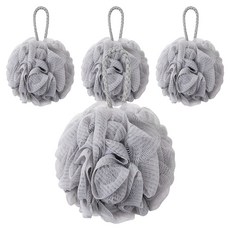 Pernoel 緻密柔軟懸掛式泡泡淋浴球套裝, 灰色, 4個, 2個裝