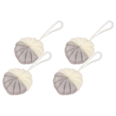 小麥購物 南瓜沐浴球 Y983 50g, 簡約灰, 4個, 1組