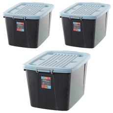 KEYWAY 聯府 百富 滑輪整理箱 BF1301 130L, 藍色, 3個