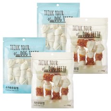 Think your dog teeth 소가죽 6p + 치킨 6p 세트, 소가죽, 치킨, 2세트, 450g
