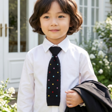DRESSHOUSE 男孩童圓點針織領帶
