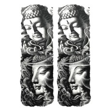 雲雀紋身貼紙 H047, 釋迦牟尼, 2個