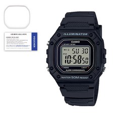 CASIO 卡西歐 男士數位電子手錶 W-218H-1A + 螢幕保護貼
