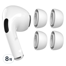 808STORE AirPods Pro Pro2 相容矽膠替換耳塞 S, 단일상품, 白色, 8個