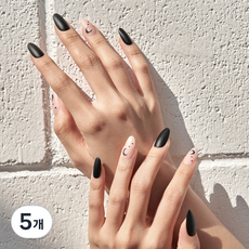 MUZ MAK 可重複使用杏仁形美甲片, 月夜, 5個