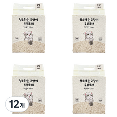 캣필드 청소하는 고양이 두부모래 가는입자 1.5mm, 3kg, 12개, 무향