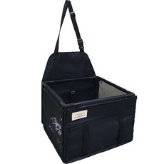 用於寵物露營的三重安全鎖通風舒適汽車座椅, 純黑色