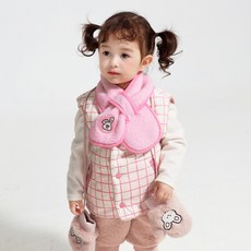 BERRYMAY 兒童格紋刷毛雙面穿背心